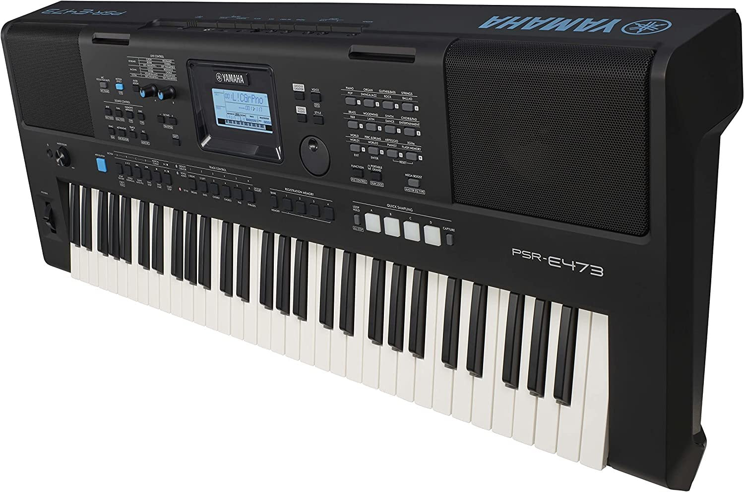 Yamaha, 61-Key Portable Keyboard (PSRE473), Black