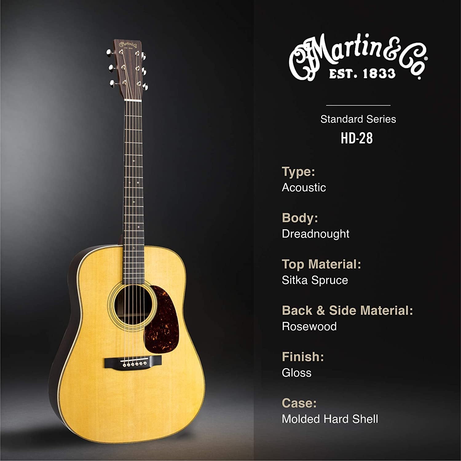 Martin HD-28 Acoustic Guitar With Hardshell Case