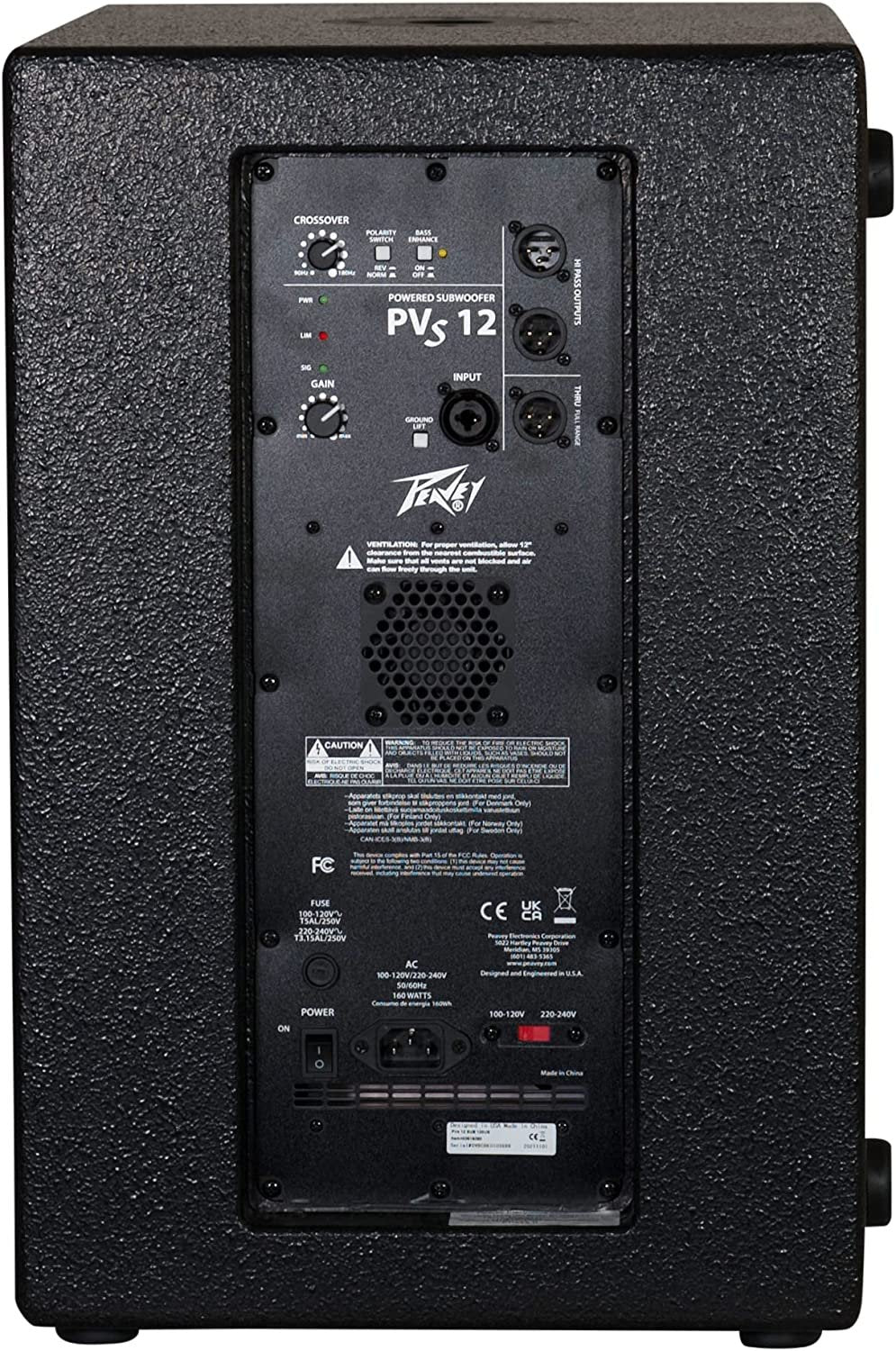 Peavey PVs 12 Vented Powered Bass Subwoofer