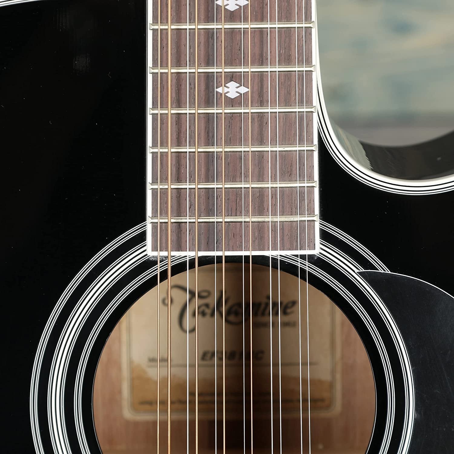 Takamine EF381SC 12-String Dreadnought Acoustic-Electric Guitar with Hard Case