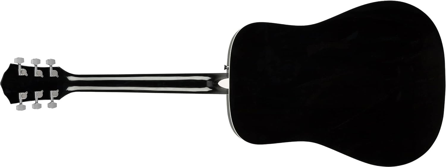 Fender FA-125 Dreadnought Acoustic Guitar, with 2-Year Warranty, Black, with Gig Bag