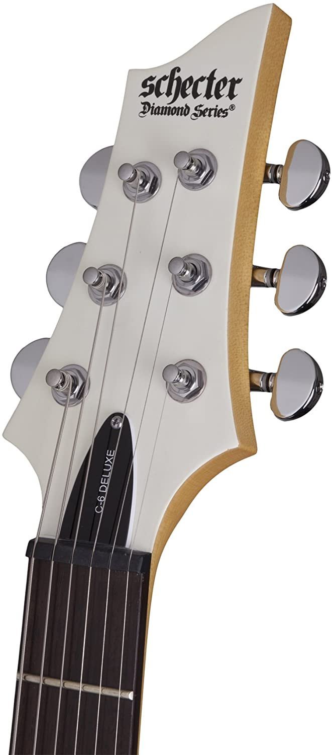 Schecter 432 C-6 Deluxe Solid-Body Electric Guitar, Satin White