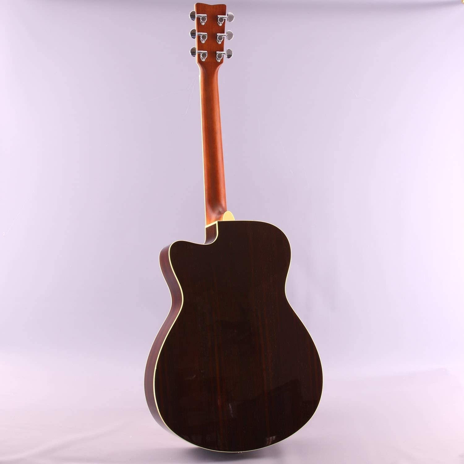 Yamaha FSX830C Small Body Solid Top Cutaway Acoustic-Electric Guitar, Natural