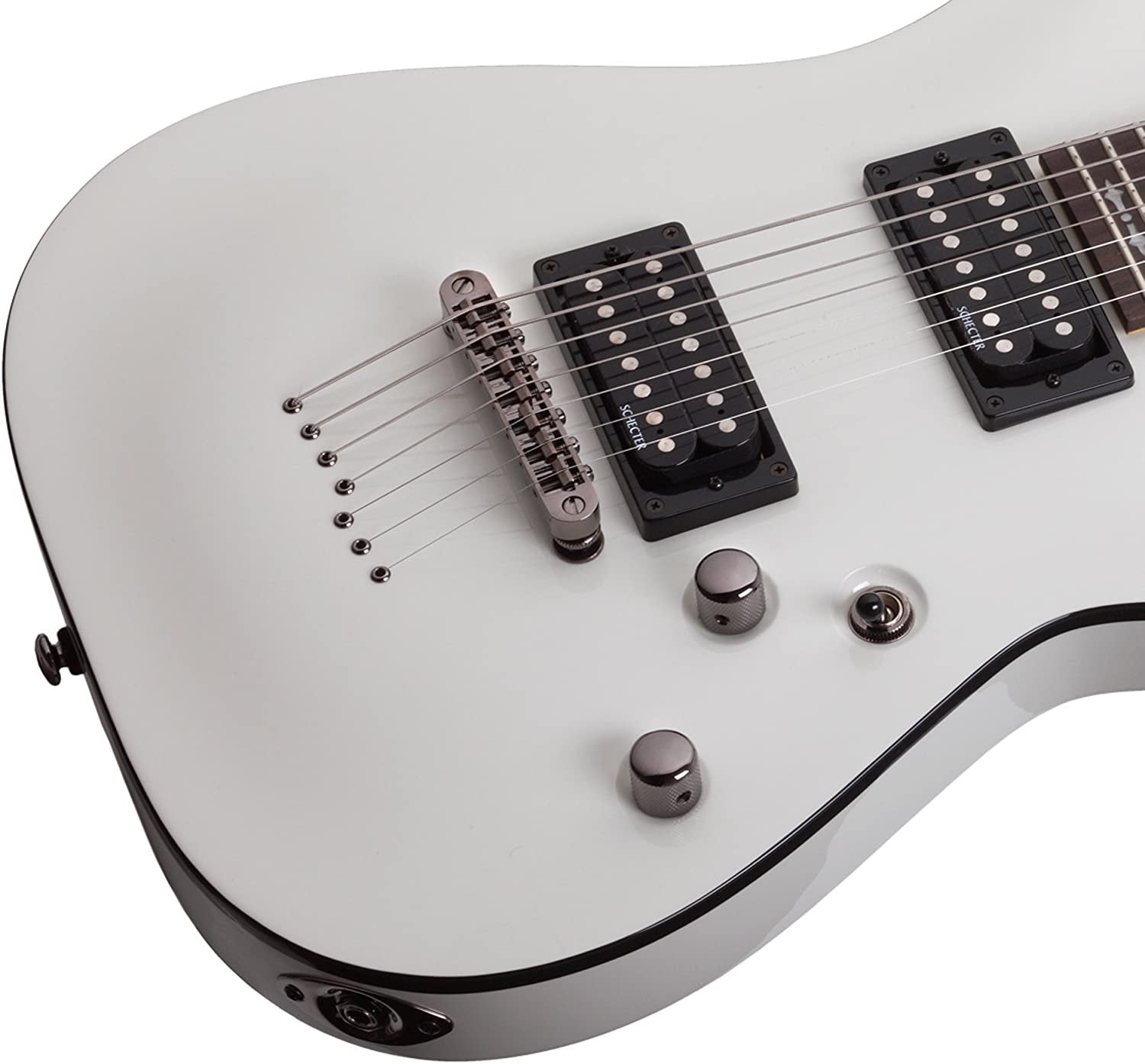 Schecter OMEN-7 7-String Electric Guitar, Vintage White