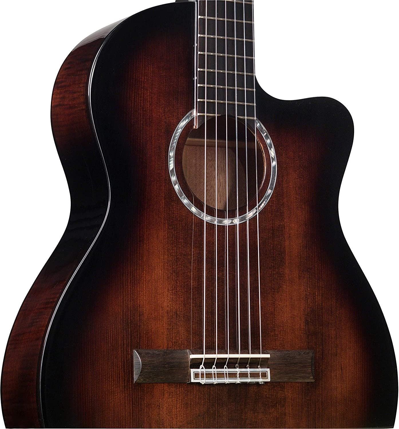 Cordoba Fusion 5 Sonata Burst Acoustic-Electric Cutaway Nylon String Guitar, Fusion Series