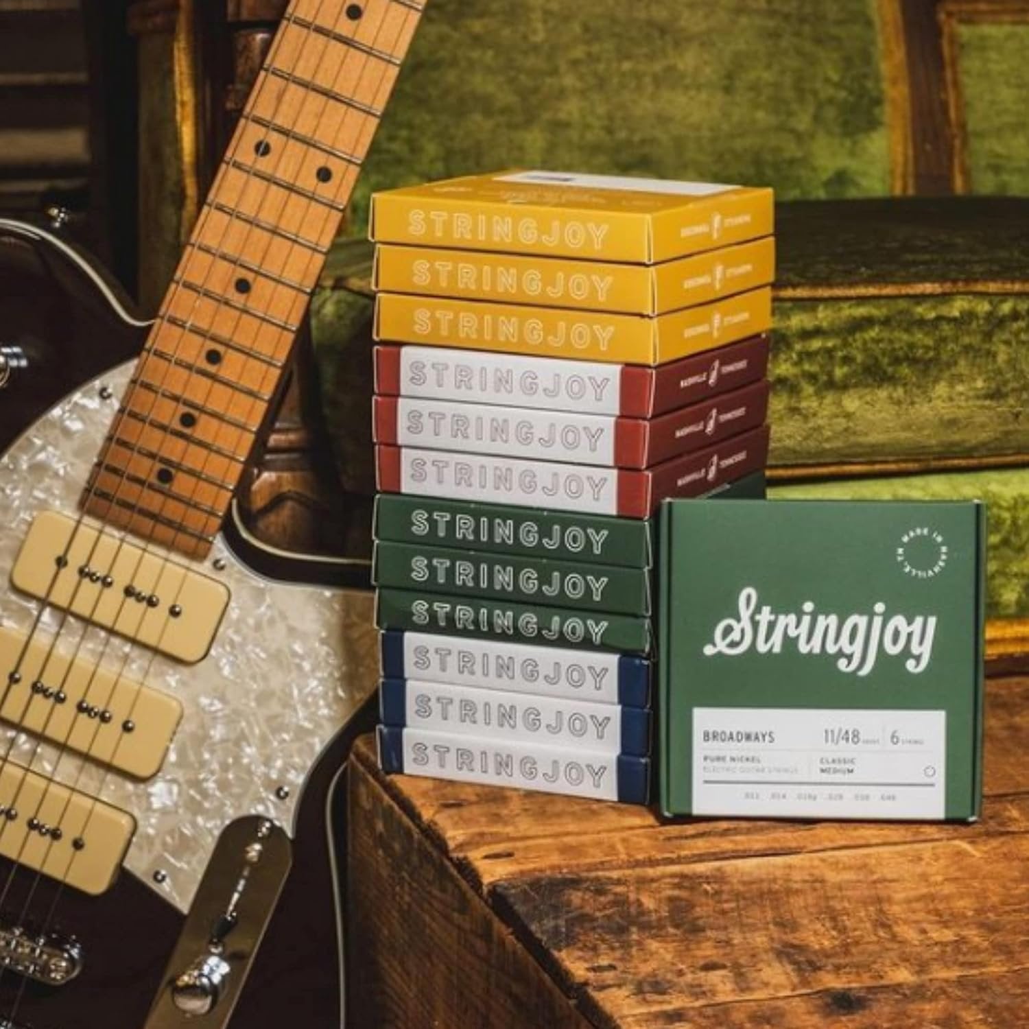 Stringjoy BAL95 Signature Nickel Electric Guitar Strings, (Balanced Super Light Plus Gauge - 9.5-46)