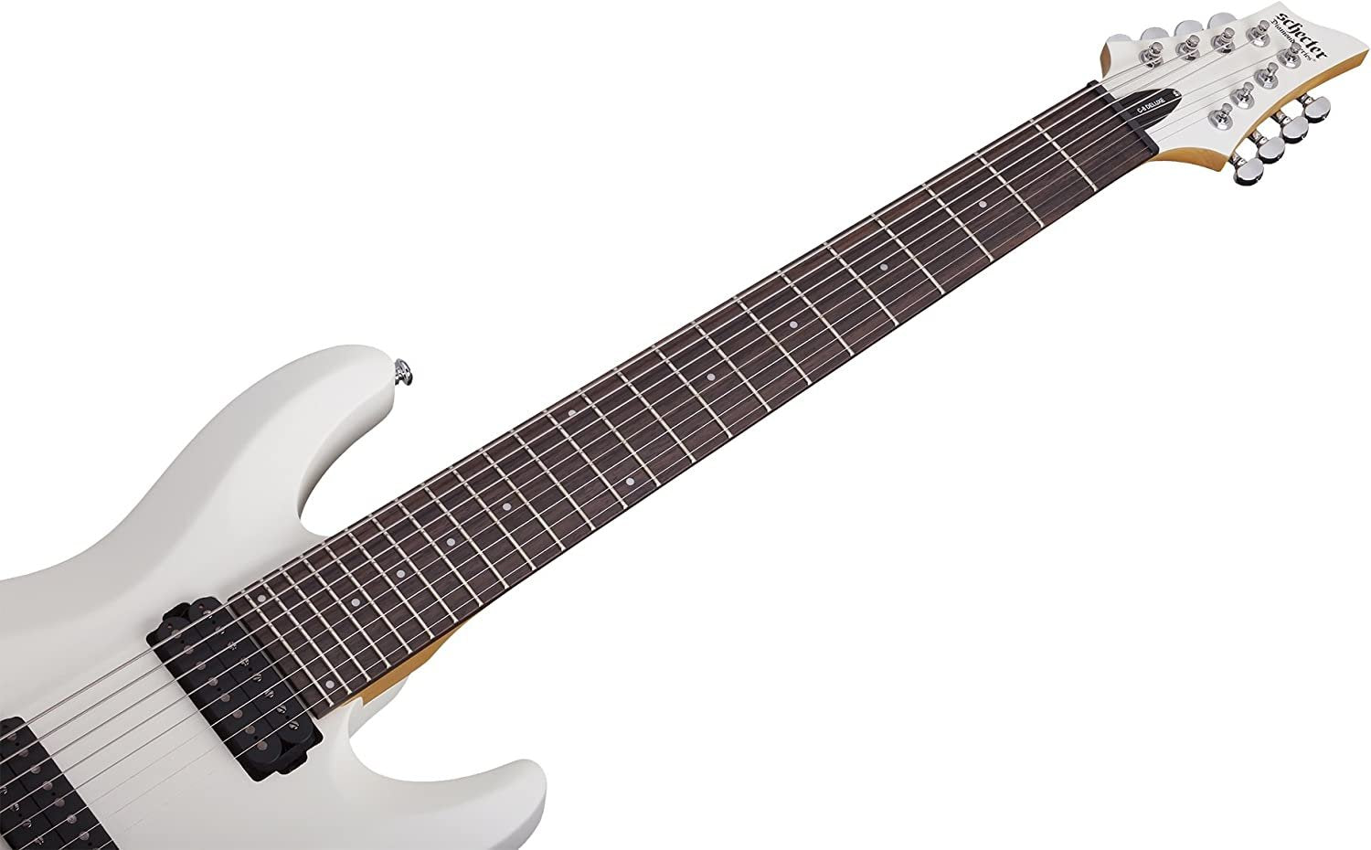 Schecter C-8 DELUXE Satin Black 8-String Solid-Body Electric Guitar, Satin Black