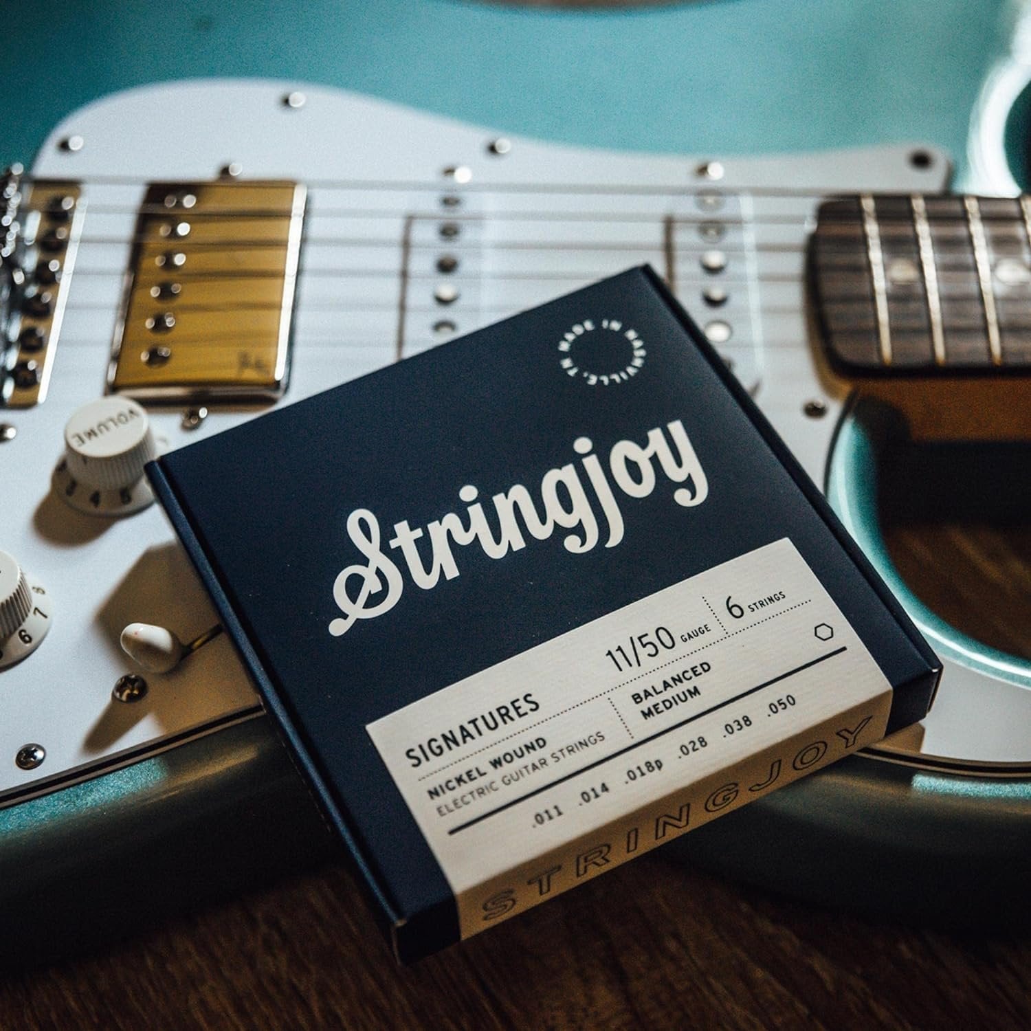 Stringjoy BAL11 Signature Nickel Electric Guitar Strings, (Balanced Medium Gauge - 11-50)