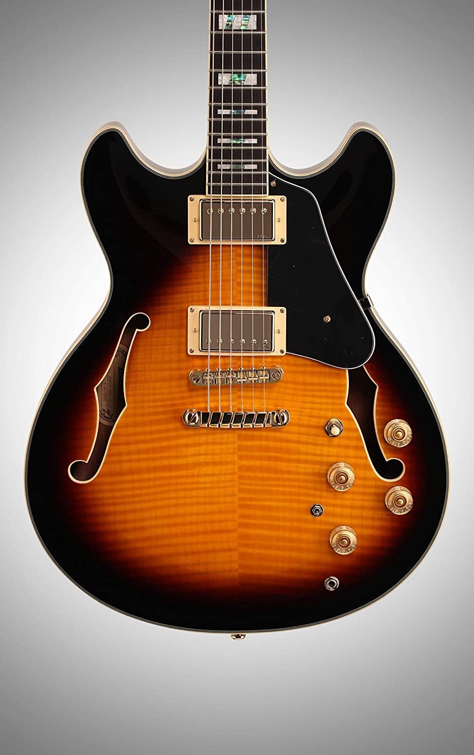 Ibanez JSM10 John Scofield Signature Semi-Hollowbody Electric Guitar Vintage Yellow Sunburst