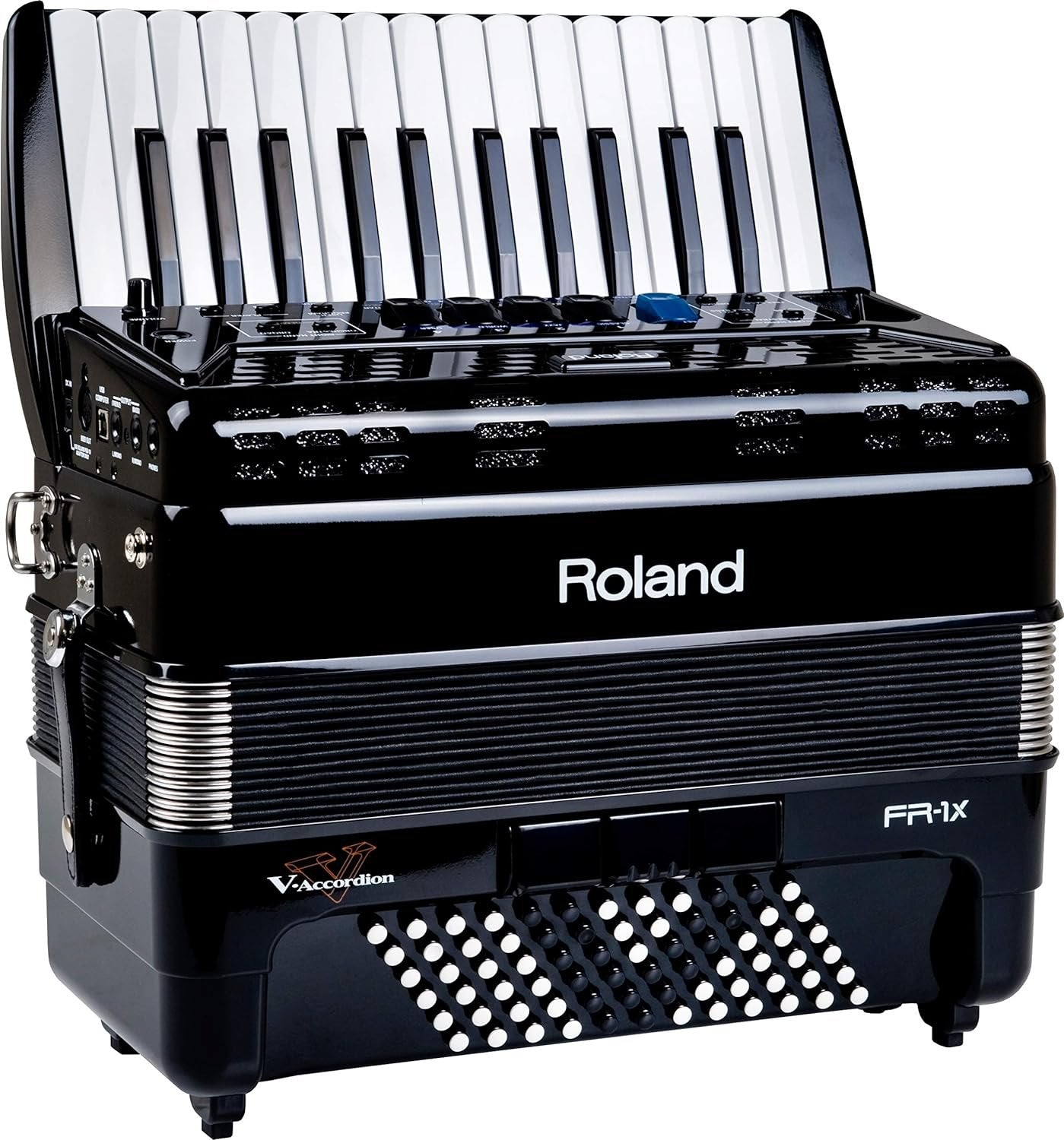 Roland FR-1X Premium V-Accordion Lite with 26 Piano Keys and Speakers, Black