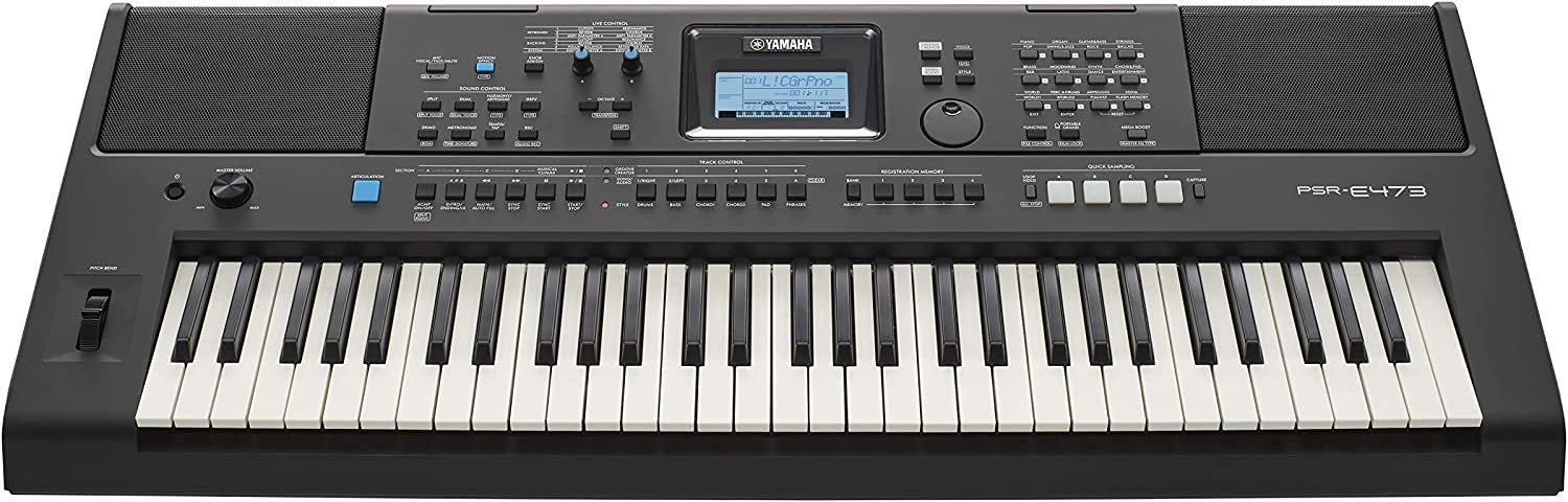 Yamaha, 61-Key Portable Keyboard (PSRE473), Black