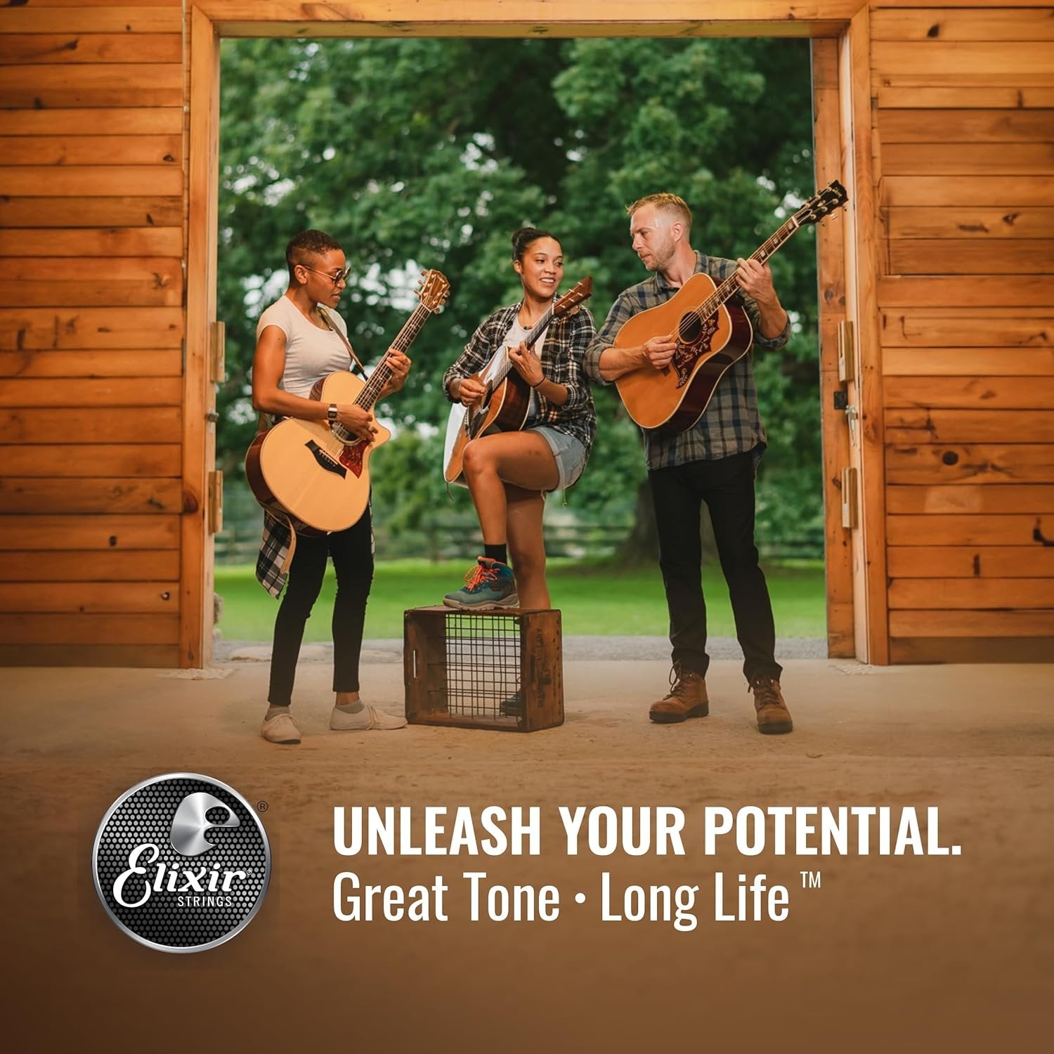 Elixir Strings - Acoustic Phosphor Bronze with NANOWEB Coating - Elixir Acoustic Guitar Strings - 12-String Light (.010-.047) 16152