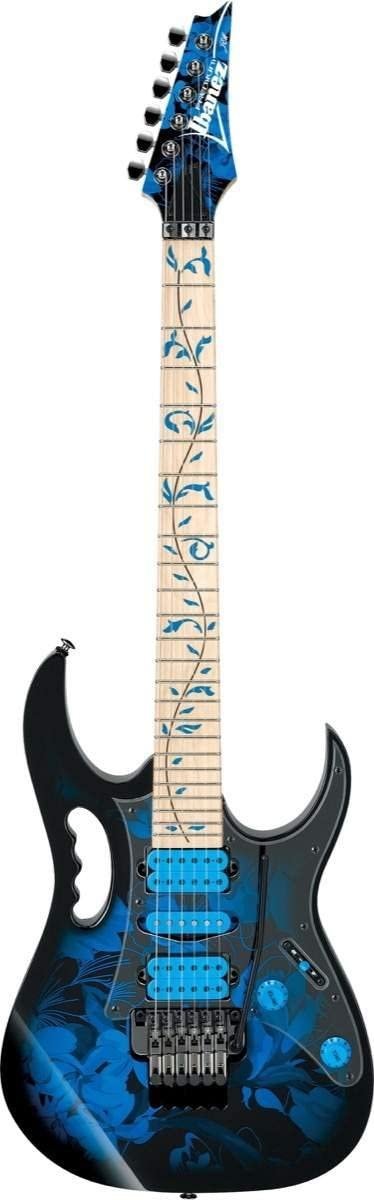 Ibanez JEM77P Steve Vai Signature JEM Premium Series Electric Guitar, Blue Floral Pattern