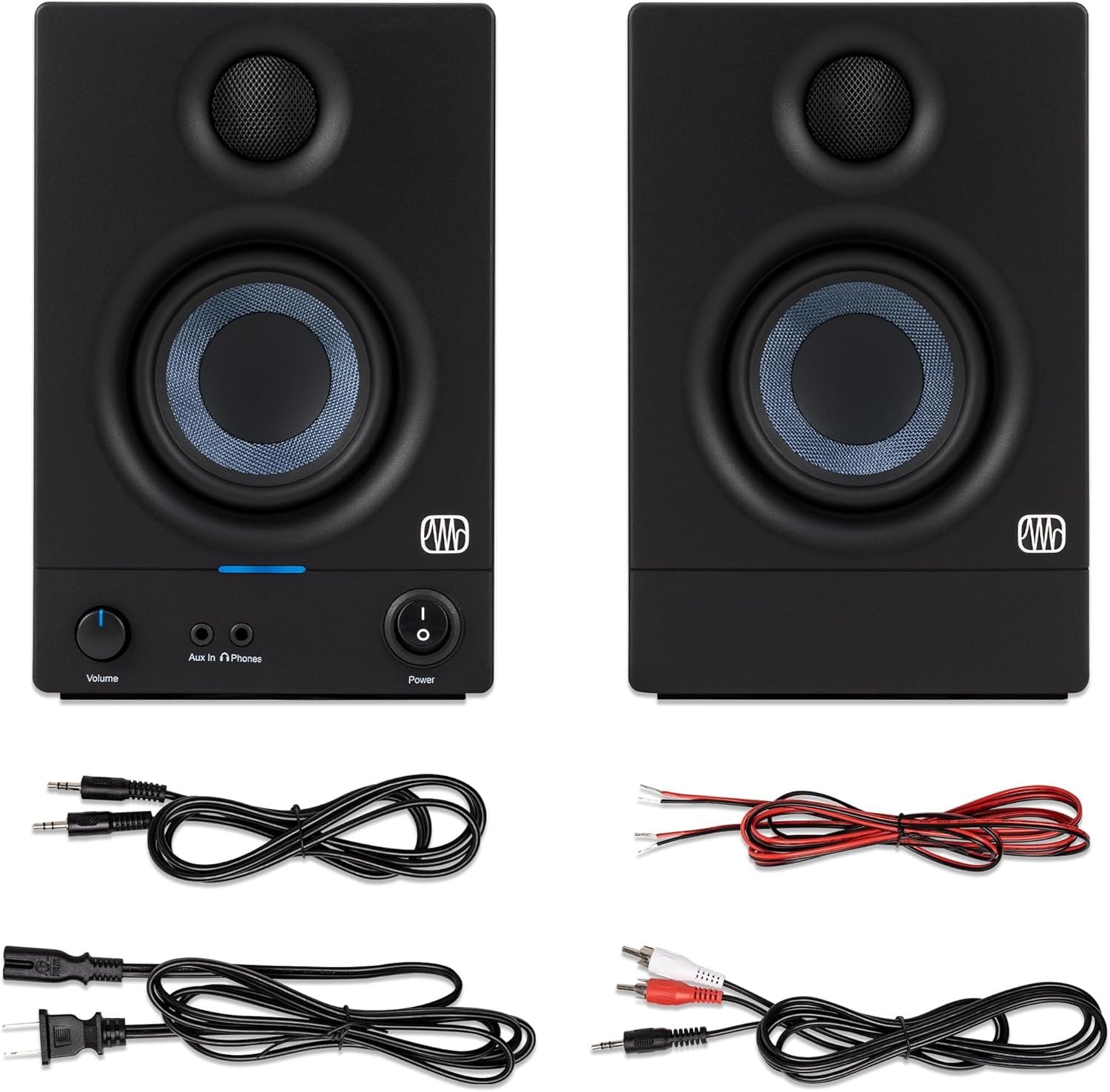 PreSonus Eris 3.5 Gen 2 — 3.5-inch Powered Desktop Speakers for Multimedia, Gaming, Studio-Quality Music Production, 50W Power