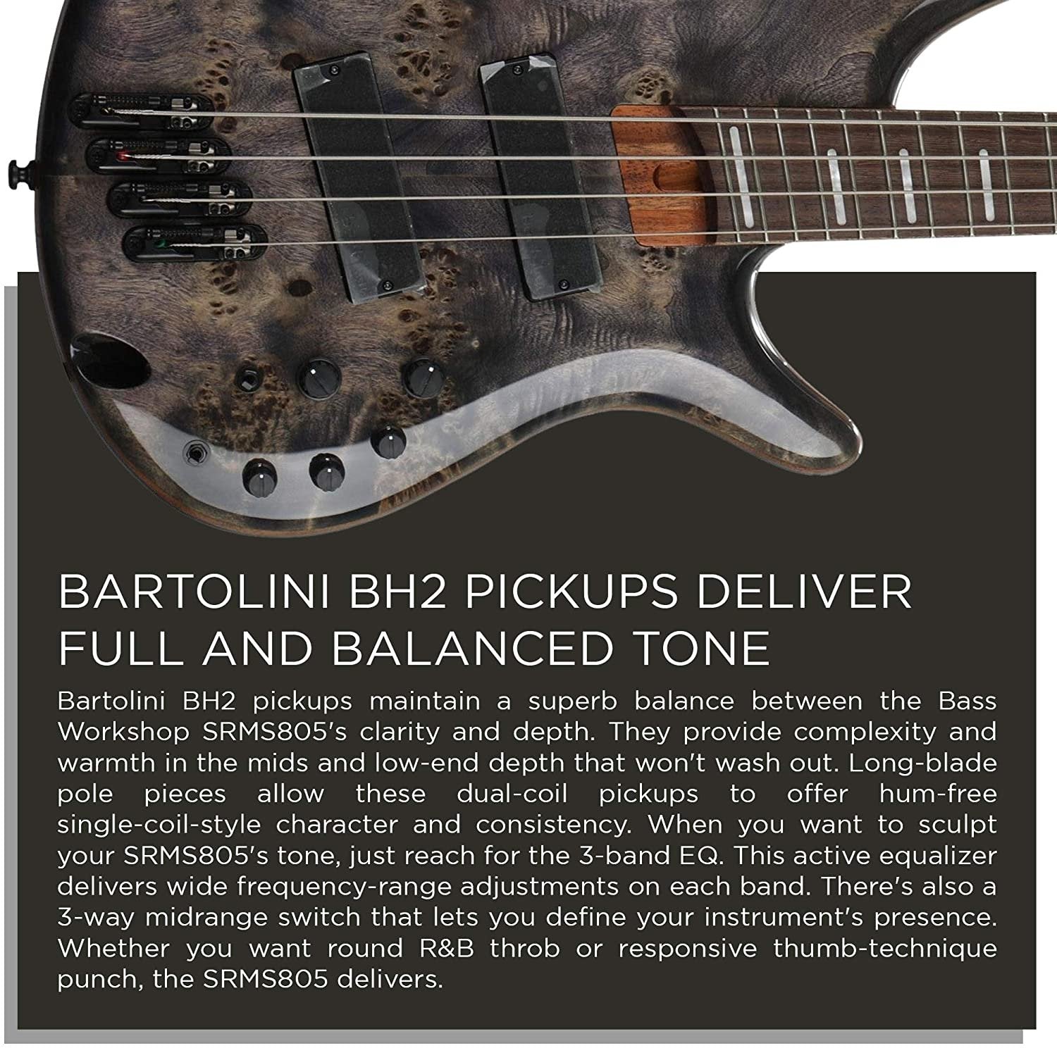 Ibanez SRMS805 5-String Bass Guitar (Deep Twilight)