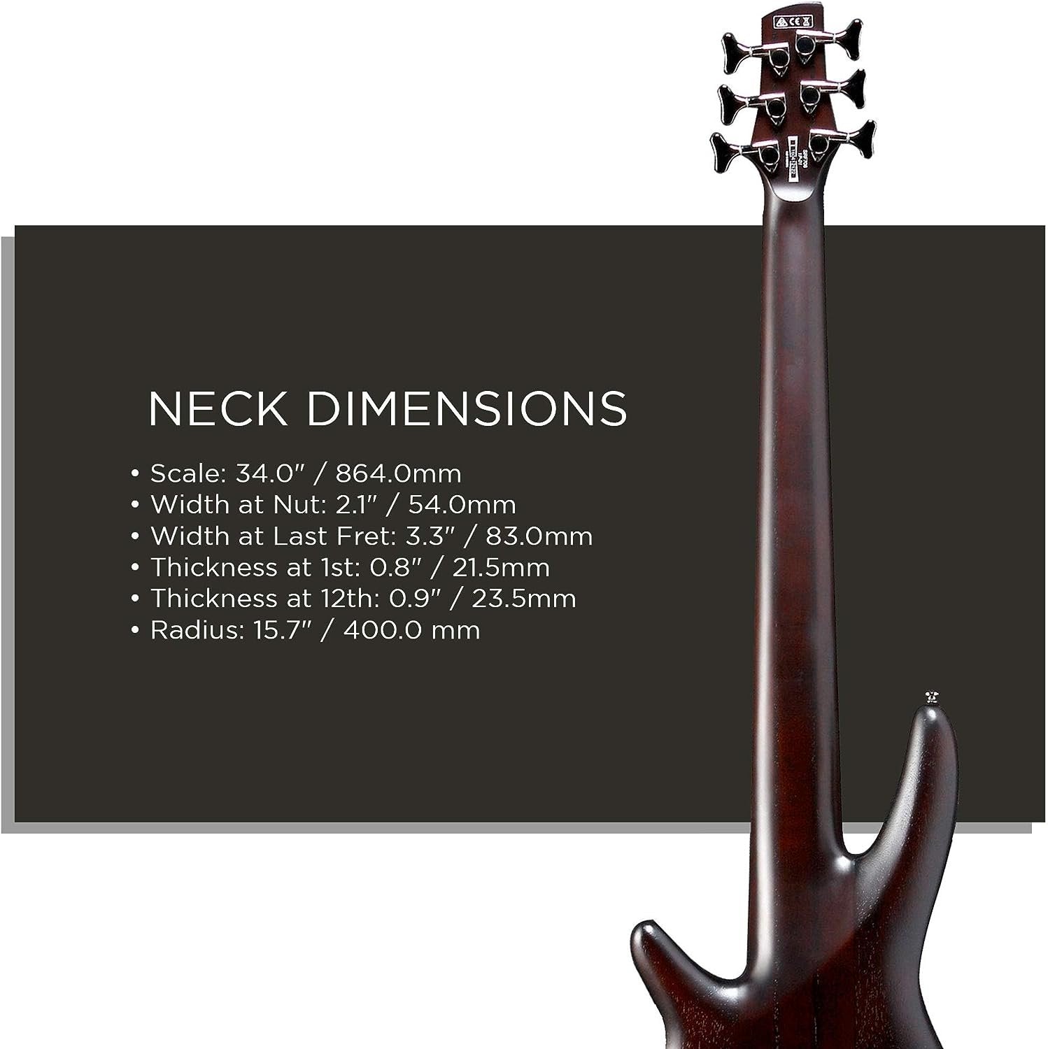 Ibanez SRF706 6-String Fretless Electric Bass Guitar Flat Brown Burst