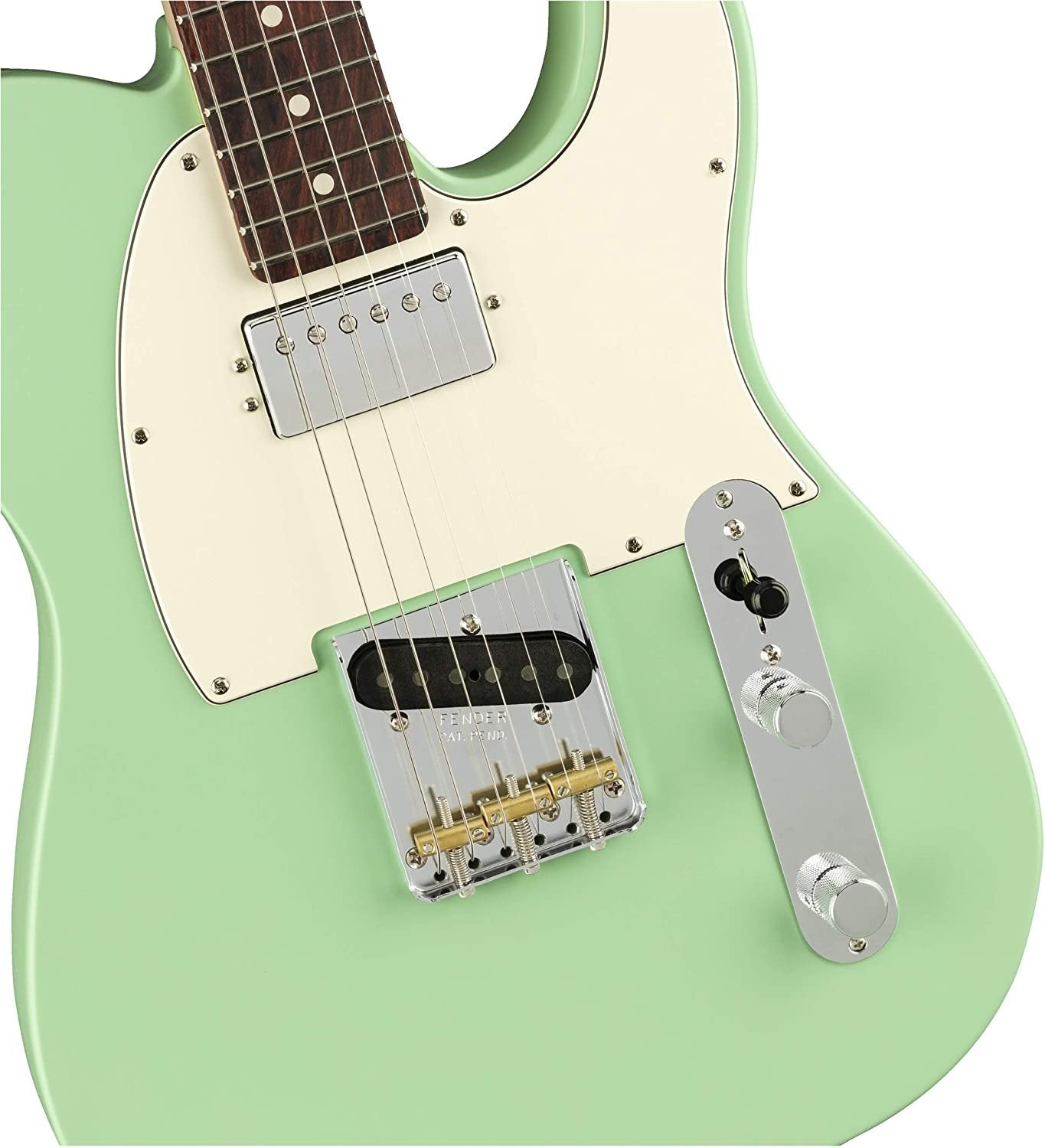 Fender American Performer Telecaster Hum Electric Guitar (Surf Green, Rosewood Fingerboard)