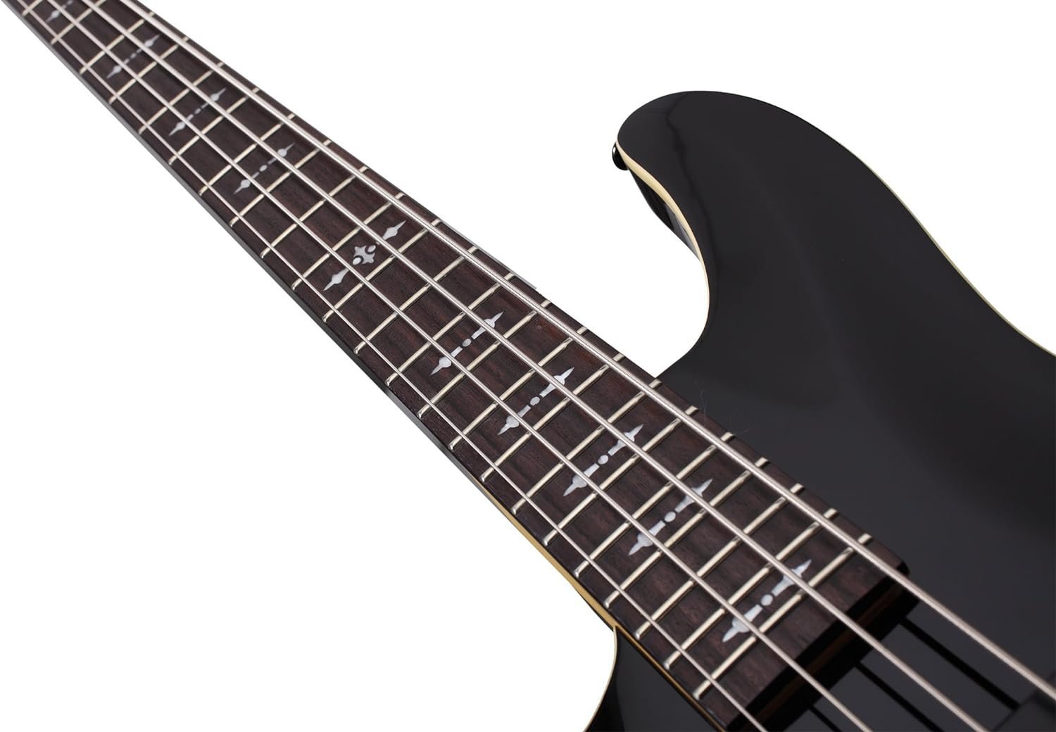 Schecter OMEN-4 Left Handed 4-String Bass Guitar, Black