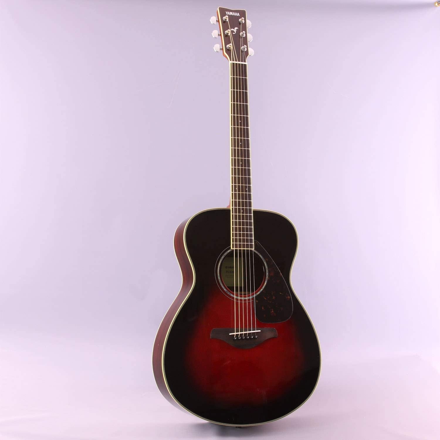 Yamaha FS830 Small Body Solid Top Acoustic Guitar, Dusk Sun Red