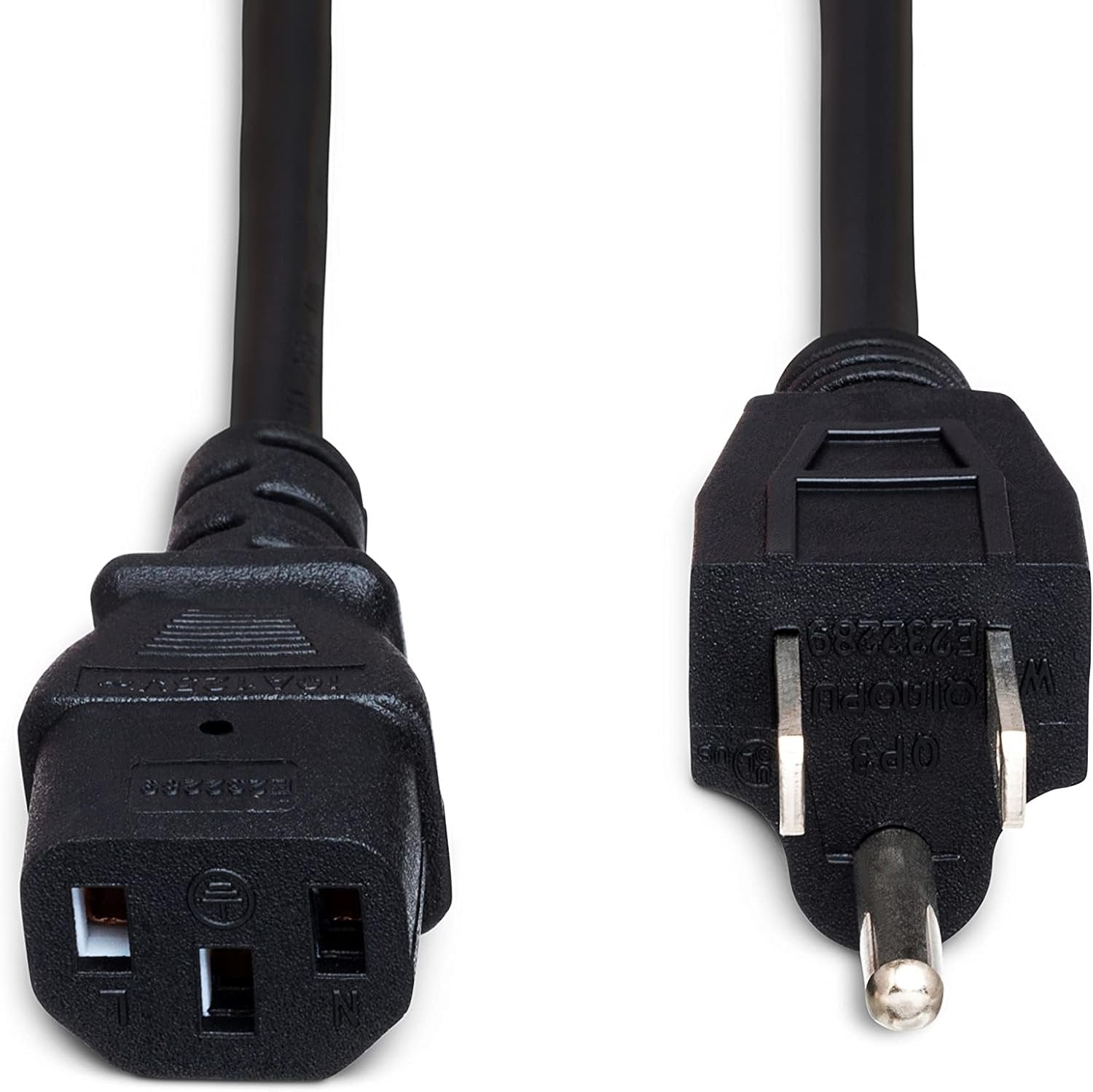 Hosa PWC-148 IEC C13 to NEMA 5-15P Power Cord, 8 Feet