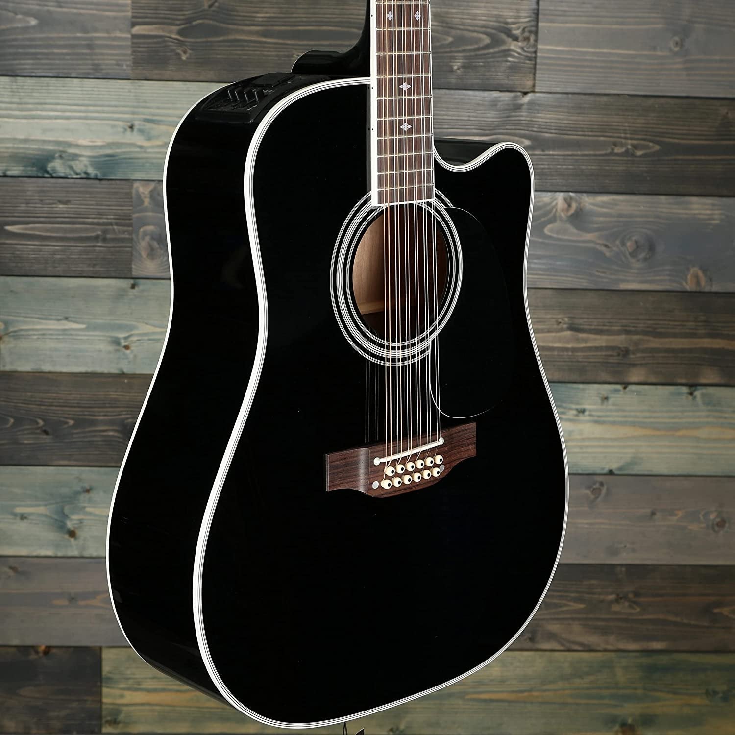 Takamine EF381SC 12-String Dreadnought Acoustic-Electric Guitar with Hard Case