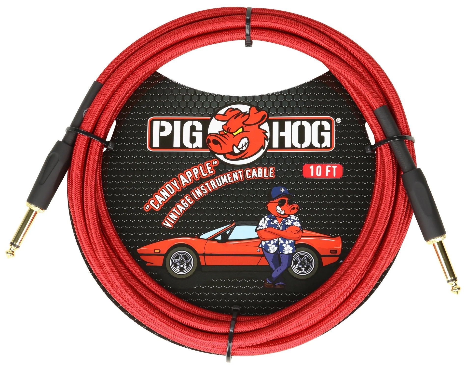 Pig Hog Candy Apple - 10ft Vintage Series Inst Cable